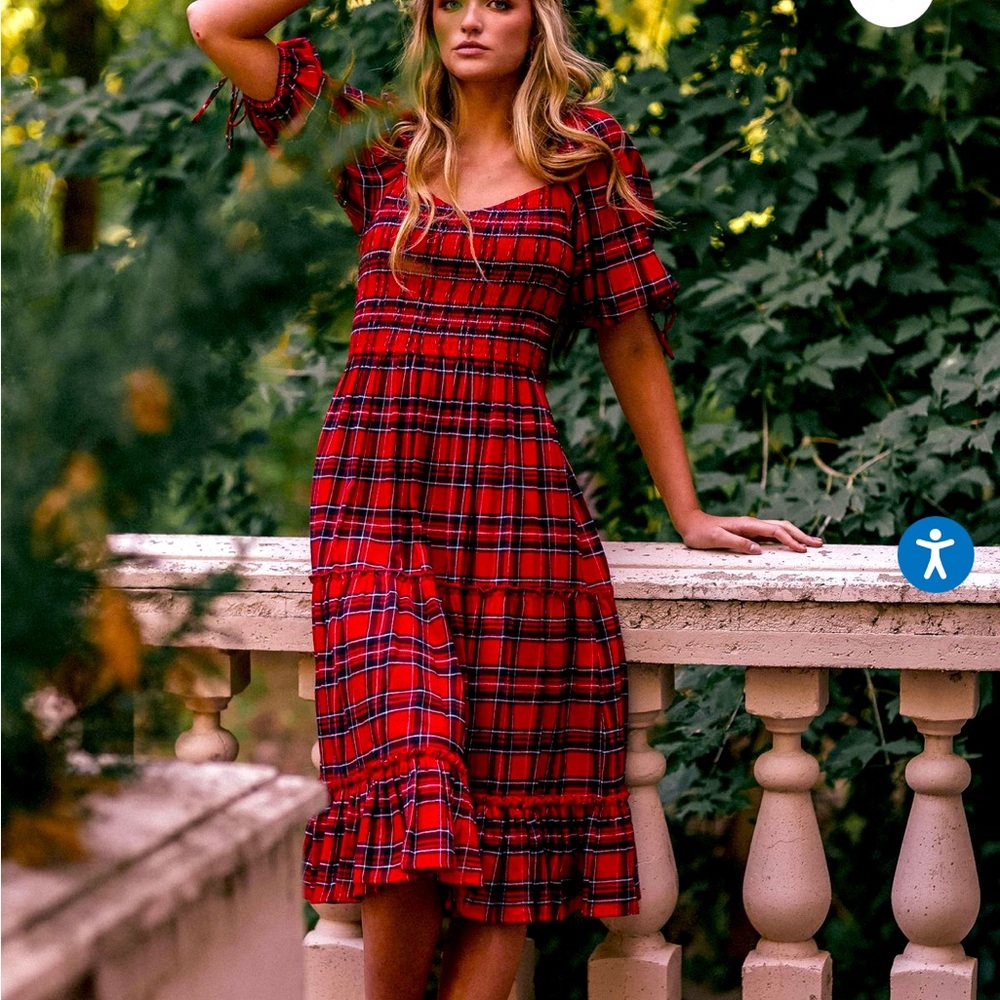 JessaKae Clara Red Christmas Plaid Dress